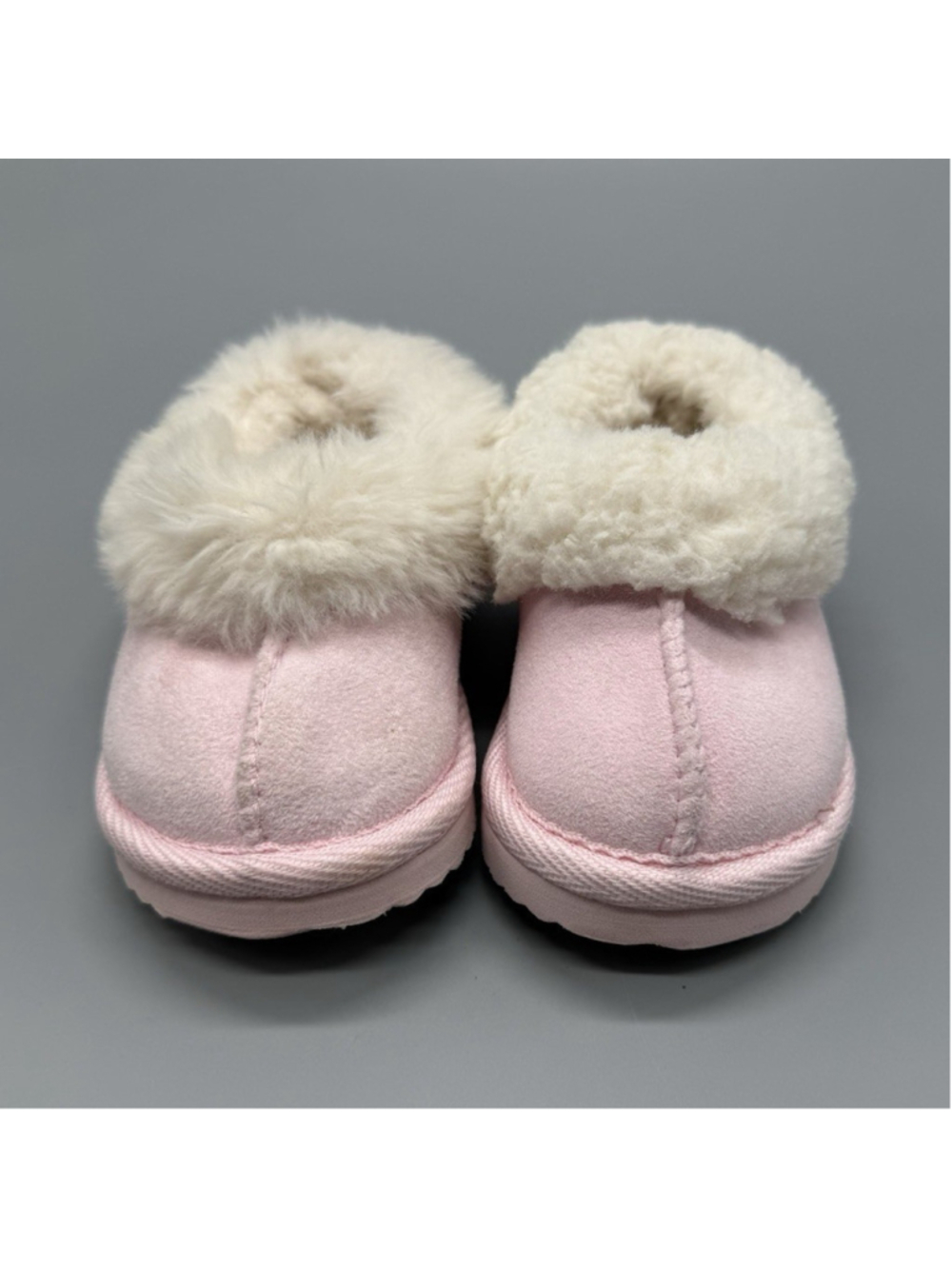 Wonder Nation Pink Faux Suede Bootie Boots Faux Fur Lined Slip-On Girls 3
